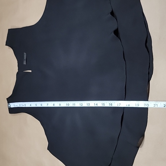 Zara Size M Black Double Layer Ruffled Sleeveless Crop Top, Exc. Used Condition - Picture 9 of 11